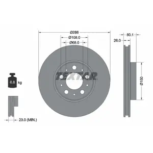 Disque de frein TEXTAR 92100503 avant, ventilé, 1 pièce pas cher