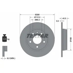 Disque de frein TEXTAR 92074303 arrière, plein, 1 pièce pas cher