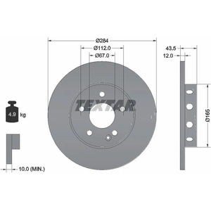 TEXTAR Disques de frein pour MERCEDES-BENZ: Classe C (Ref: 92059303) pas cher