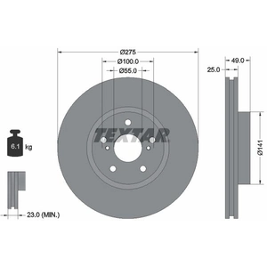 TEXTAR Disques de frein (Ref: 92173103) pas cher
