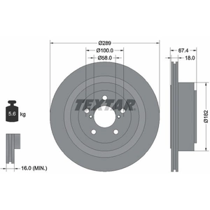 TEXTAR Disques de frein pour SUBARU: Impreza, Legacy (Ref: 92173603) pas cher