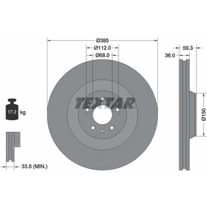 TEXTAR Disques de frein (Ref: 92184203)