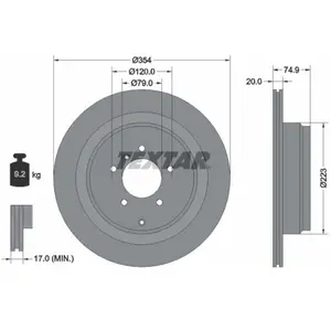 TEXTAR Disques de frein pour LAND ROVER: Range Rover (Ref: 92175503) pas cher