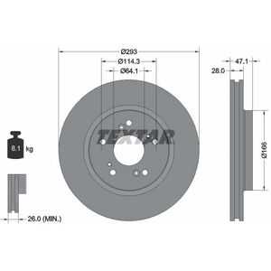 TEXTAR Disques de frein pour HONDA: CR-V (Ref: 92184803) pas cher