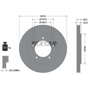 Disque de frein TEXTAR 92170503 avant, ventilé, 1 pièce pas cher