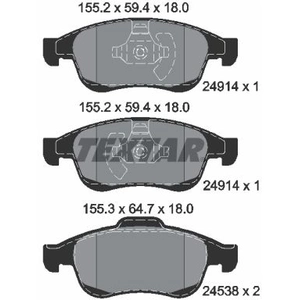 Kit de plaquettes de frein, frein à disque Q+ 2491401 Textar 2491401 pas cher