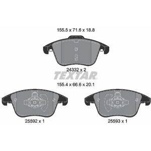 Kit de plaquettes de frein, frein à disque Q+ 2433205 Textar 2433205 pas cher