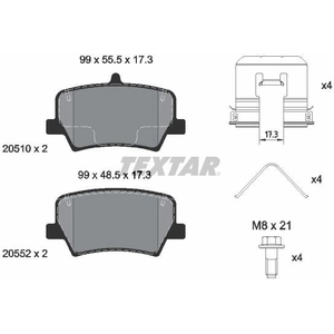 Kit de plaquettes de frein, frein à disque Q+ 2051001 Textar 2051001 pas cher