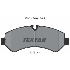 Kit de plaquettes de frein, frein à disque Q+ 2279101 Textar 2279101 pas cher
