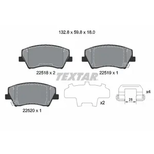 Kit de plaquettes de frein, frein à disque Q+ 2251801 Textar 2251801 pas cher