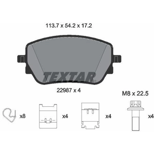 Kit de plaquettes de frein, frein à disque Q+ 2298701 Textar 2298701 pas cher