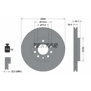 Disque De Frein Textar 92118705 Vauxhall; Saab; Opel; Cadillac; Fiat pas cher