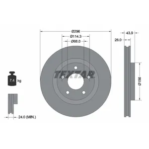 Disque De Frein Textar 92167405 Nissan pas cher
