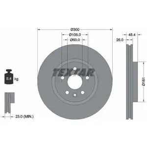 TEXTAR Disques de frein pour OPEL: Astra & VAUXHALL: Astra (Ref: 92277205) pas cher