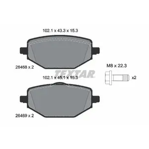 TEXTAR Plaquettes de frein X4 pour RENAULT: Captur & MITSUBISHI: ASX (Ref: 2646801) pas cher