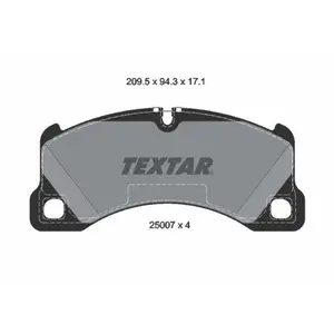 Comparateur de prix : TEXTAR Plaquettes de frein X4 pour PORSCHE: Cayenne, Macan (Ref: 2500703)