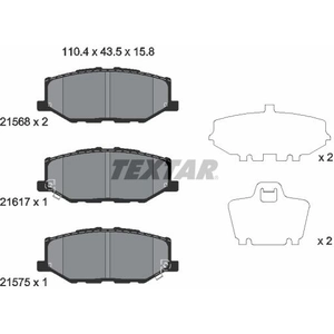 Kit de plaquettes de frein, frein à disque 2156801 Textar 2156801 pas cher