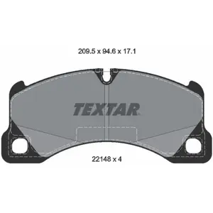 TEXTAR Plaquettes de frein X4 pour PORSCHE: Cayenne (Ref: 2214801)