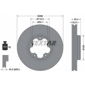 Disque de frein TEXTAR 92320303 avant, ventilé, 1 pièce pas cher