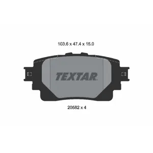 Kit de plaquettes de frein, frein à disque 2058201 Textar 2058201 pas cher