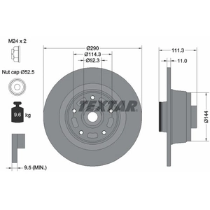 TEXTAR Disques de frein pour RENAULT: Mégane (Ref: 92309003) pas cher