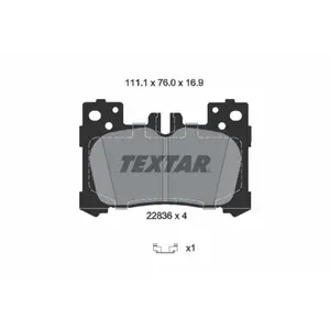 Jeu de plaquettes de frein TEXTAR 2283601, arrière pas cher