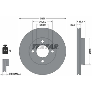TEXTAR Disques de frein (Ref: 92026000) pas cher