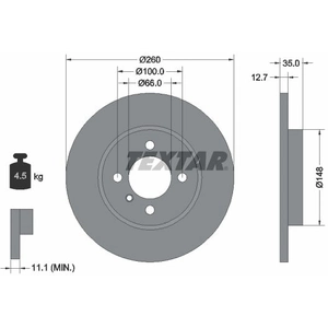 TEXTAR Disques de frein pour BMW: Série 3 (Ref: 92026400) pas cher