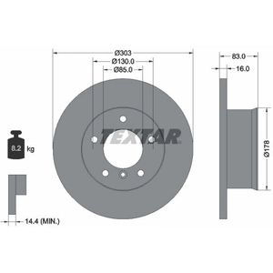 TEXTAR Disques de frein pour MERCEDES-BENZ: Classe G (Ref: 92020300) pas cher