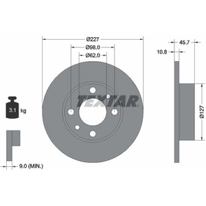 Textar Disque de frein 92019300 pas cher