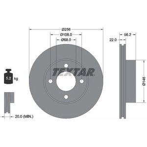 TEXTAR Disques de frein (Ref: 92054200) pas cher