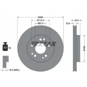 Disque de frein TEXTAR 92031900 avant, ventilé, 1 pièce pas cher