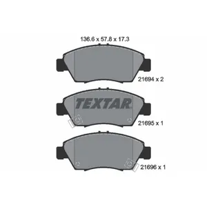 Jeu de plaquettes de frein TEXTAR 2169401, avant pas cher