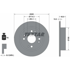 TEXTAR Disques de frein (Ref: 92081700) pas cher