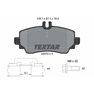TEXTAR Plaquettes de frein X4 pour MERCEDES-BENZ: Classe A (Ref: 2307003) pas cher