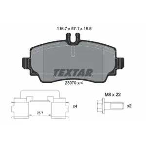 TEXTAR Plaquettes de frein X4 pour MERCEDES-BENZ: Classe A (Ref: 2307004) pas cher
