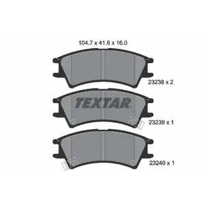 Jeu de plaquettes de frein TEXTAR 2323802, avant pas cher