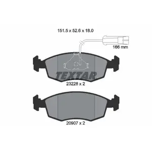 Kit de plaquettes de frein, frein à disque 2322702 Textar 2322702 pas cher