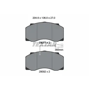 Kit De Plaquettes De Frein, Frein À Disque 2907702 Textar Daf Textar 2907702 pas cher