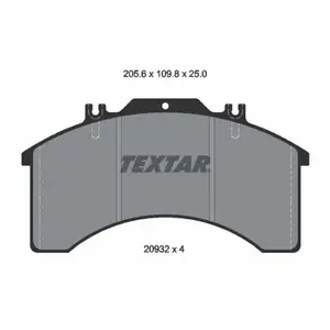 Jeu de plaquettes de frein TEXTAR 2903203