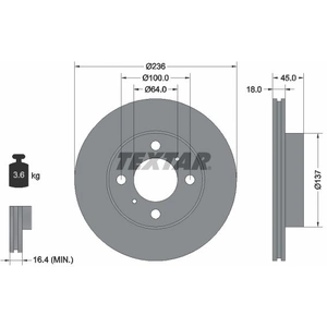 Disque de frein TEXTAR 92089400 avant, ventilé, 1 pièce pas cher