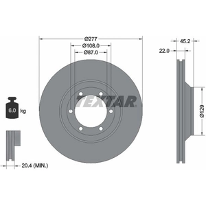 Disque de frein TEXTAR 92149400 avant, ventilé, 1 pièce pas cher