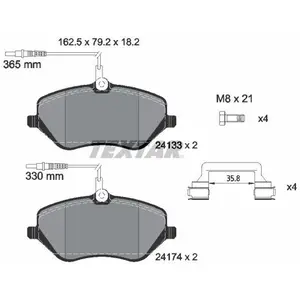Kit de plaquettes de frein, frein à disque Q+ 2413301 Textar 2413301 pas cher