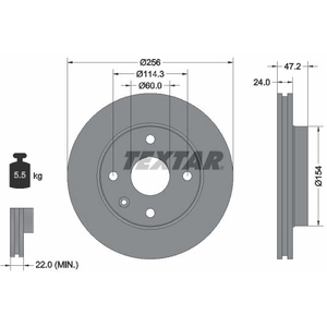 Disque de frein TEXTAR 92133500 avant, ventilé, 1 pièce pas cher