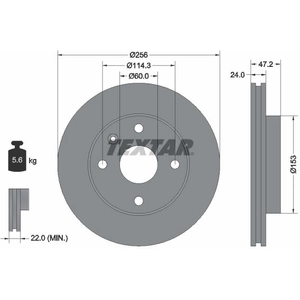 Disque de frein TEXTAR 92133600 avant, ventilé, 1 pièce pas cher