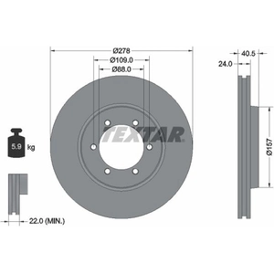 Disque de frein TEXTAR 92138400 avant, ventilé, 1 pièce pas cher