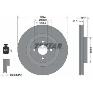 TEXTAR Disques de frein pour FORD: Focus (Ref: 92146400)