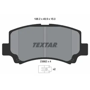 Jeu de plaquettes de frein TEXTAR 2366201, avant pas cher