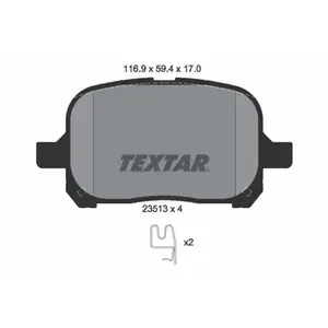 Kit de plaquettes de frein, frein à disque 2351302 Textar 2351302 pas cher