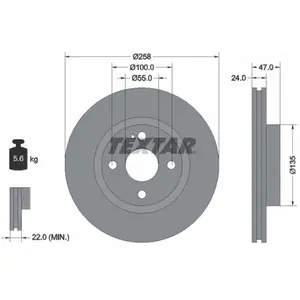 Disque de frein TEXTAR 92103100 avant, ventilé, 1 pièce pas cher